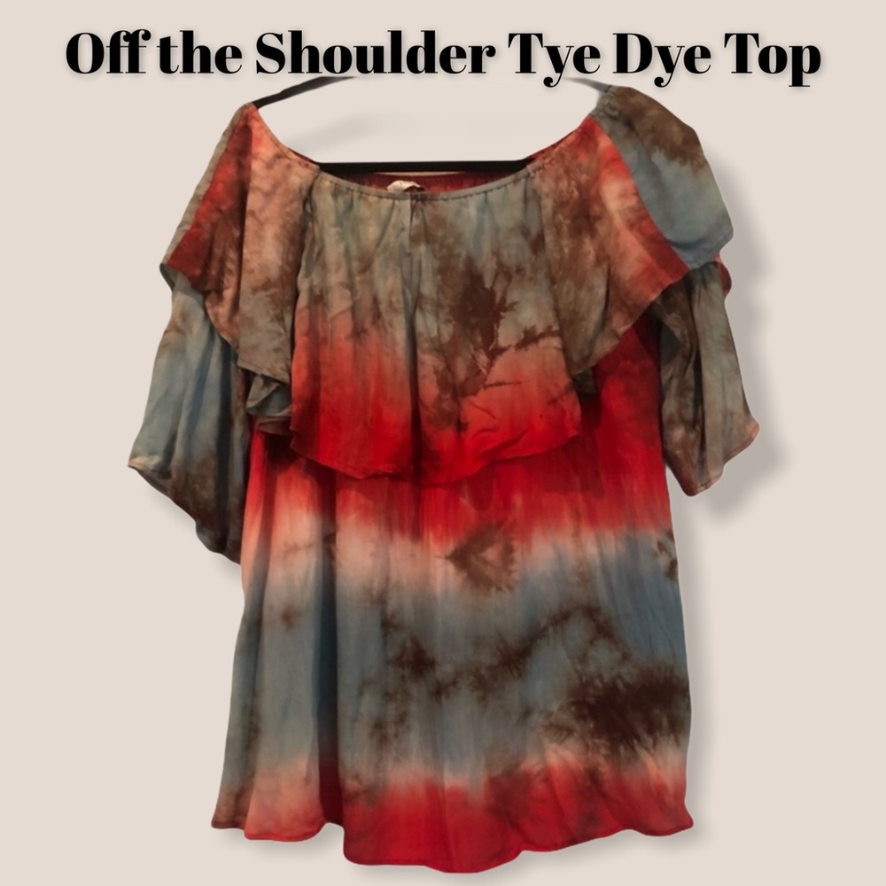 Off the Shoulder Tye Dye Top